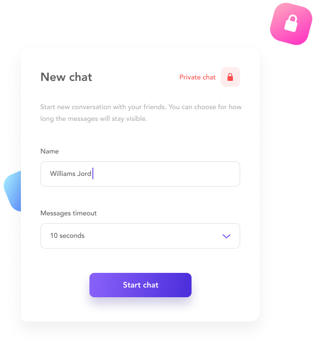 Secure your conversation with NovaChat's encrypted self-destructing chat messages